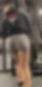 Tight Grey Gym Shorts (Crazy Vpl and Bends Over)