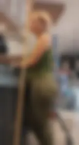 Hot petite blonde milf has a thick butt VPL