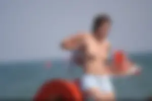 Girls on a nude beach in Bibione, Italy