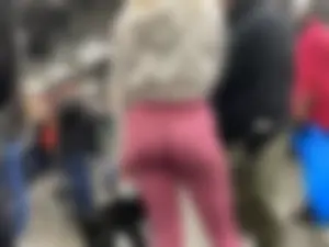Slim Fit Blonde Wide Hips Round Bubble Butt in Pink NVGTN