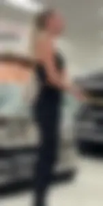 Skinny Blonde with Perky Ass in Camo Leggings