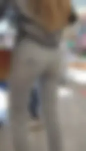 Nice teen ass in tight jeans - with closeups & mirror shots