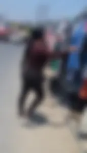 (OC) big butt thick short girl in black leggings VPL