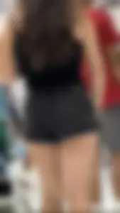 CHEEKED UP LIGHT SKIN LATINA! (Short shorts ;)