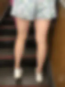 Sexy candid girl in a short dress escalator and street creepshots