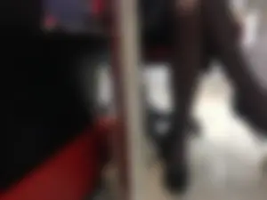 Legs in Black Pantyhose and High Heels Under Table Office Creepshots