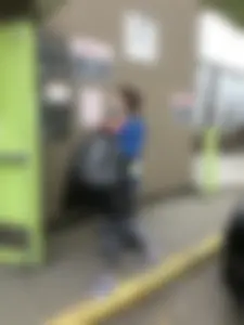 Fit woman donates