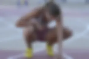 Candid track girls and runners
