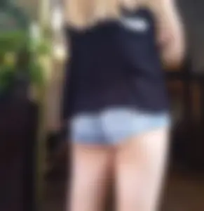Short shorts ass cheeks