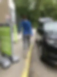 Fit woman donates