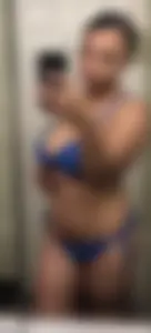 Hot chubby girl mirror selfies in swimsuit
