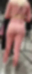 Fit Blonde in pink leggings (Slight VTL)
