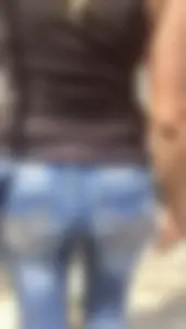 Hot Milf's Ass in Blue Tight Jeans on a Street Creepshot