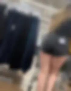 Thick White girl in shorts