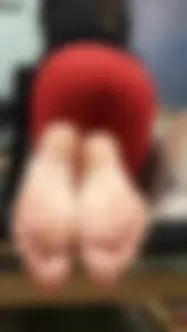 Candid office girl's feet