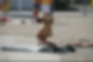 Nude beach girls in Baska, Croatia