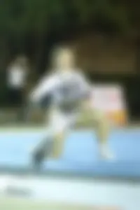 Bunch of athletic Thai cheerleaders at a competition