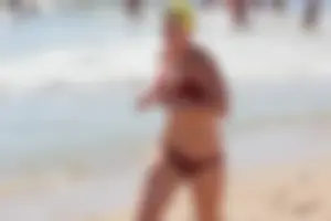 Lifeguard tournament girls on the beach