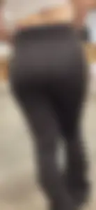 Gorgeous curvy latina in tight black leggings