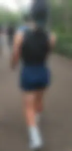 Theme Park Babes in spandex and denim shorts