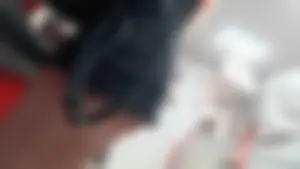 Teen in Mini Shorts at the Supermarket Counter - Hot Ass Closeup