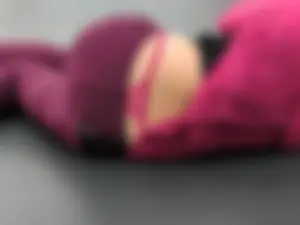 Hot ass in tights jeans and whale tail purple panties