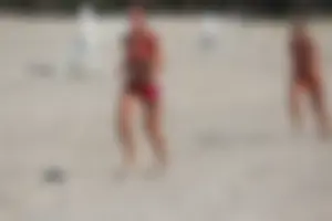Lifeguard tournament girls on the beach