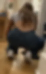 Redhead squatting and working part 2 (oc)