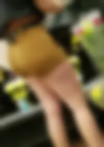 Tall and Meaty Latina in Tawny Shorts