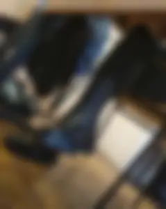 Skinny Legs of a College Teen Classroom Closeups - Green Checkered Pants And Black Dotted Pantyhose With a Hearts Pattern