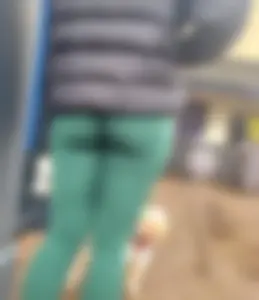 Tight green leggings