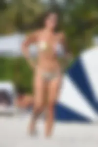 Brooks Nader looking sexy in a little bikini on a beach in Miami