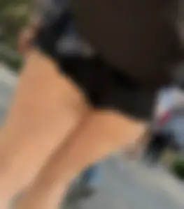 Gorgeous Legs And Booty in Black Mini Shorts City Creepshots Gallery