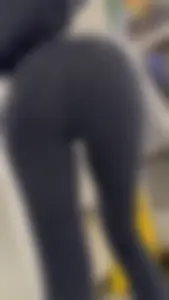 Skinny And Tight College Girl In Blue Leggings Bends Over For Me (Upshots)