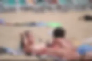 Girls on a nude beach in Bibione, Italy