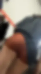 Skinny with hot ass in brown shorts