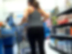 Hot ass in black leggings supermarket creepshots