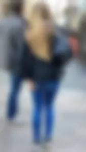 Nice Ass in Blue Tight Jeans Street Candid
