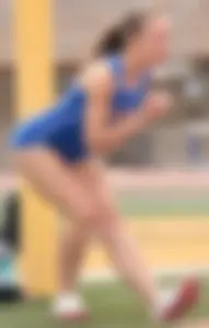 Candid track girls and runners