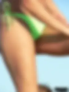Bunch of sexy babes on the beach topless and in thong bikinis