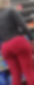 Latina milf w fat ass, in red leggings