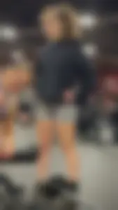 Tight Grey Gym Shorts (Crazy Vpl and Bends Over)