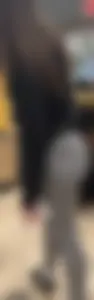 Teen in Grey VPL Leggings Great Ass