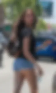 Hot Skinny Girl in Mini Shorts Street Candid Photo
