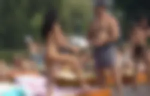 Nude beach and topless girls