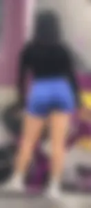 Latina Superhero with perfect Body in blue spandex shorts (OC!)