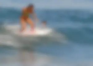 Candid surfers in bikinis