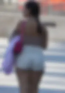 Sexy Fat Ass in a White Short