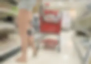 Blonde Milf in skin tone leggings and flip flops