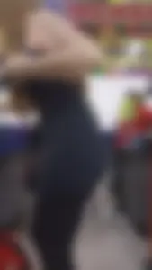 Blonde girl in a black bodysuit with an incredible body and perfect ass [OC]